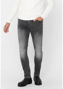 Only & Sons Slim-fit-Jeans ONLY & SONS "LOOM SLIM" Gr. 33, Länge 34, grau (grey) Herren Jeans Slim Fit
