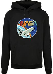 Kapuzensweatshirt Merchcode "Merchcode Herren NASA - Rainbow Basic Hoody" Gr. L, schwarz (black) Herren Sweatshirts