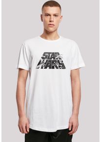 T-Shirt F4NT4STIC "Star Wars Logo Space Sketch" Gr. 3XL, weiß Herren Shirts T-Shirts Print