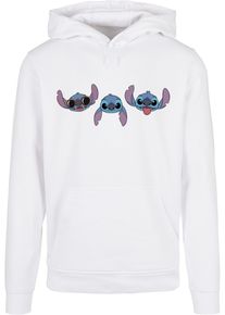 Kapuzensweatshirt ABSOLUTE CULT "ABSOLUTE Herren Lilo And Stitch - Faces Basic Hoody" Gr. XXL, weiß (white) Herren Sweatshirts