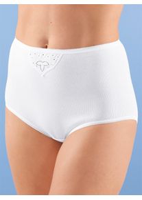 Damen Taillenslip, Gr. 42, weiß, 100% Baumwolle, Unterhosen