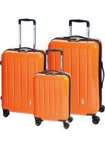 Check.In Trolleyset "London 2.0", orange, Koffer-Sets, Kofferset, Gepäckset, klein mittel groß, Handgepäck, Aufgabegepäck