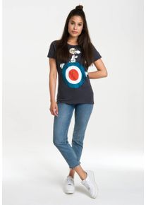 logoshirt Damen T-Shirt "Snoopy", blau, casual, Gr. XS, bedruckt, 100% Baumwolle, Shirts, mit lizenziertem Originaldesign