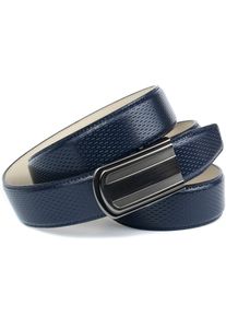 Anthoni Crown Damen Ledergürtel, blau, Gr. 95, gemustert, Leder, Gürtel, für blaue Schuhe mit perforiertem Leder