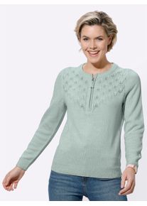 Classic Basics Damen Strickpullover "Pullover", grün, Gr. 40, meliert, 100% Polyacryl, Pullover