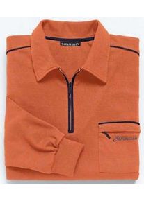 Catamaran Herren Poloshirt "Langarm-Poloshirt", orange, Gr. 44, unifarben, 100% Baumwolle, Shirts