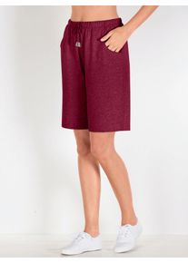 Damen Bermudas, rot, Gr. 52, unifarben, 95% Baumwolle, 5% Elasthan, Hosen