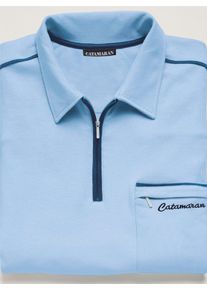 Catamaran Herren Poloshirt "Kurzarm-Poloshirt", blau, Gr. 44, unifarben, 100% Baumwolle, Shirts