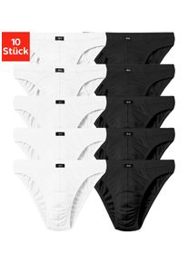 H.I.S. H.I.S Herren Slip "Herren Minislip", Gr. 3, schwarz-weiß, Jersey, Obermaterial: 95% Baumwolle, 5% Elasthan, unifarben, Unterhosen, in Baumwoll-Mix