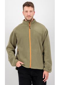 DEPROC Active Herren Fleecejacke "WAWA BAY", grün, sportlich, Gr. XXXL, 100% Polyester, Jacken, auch in großen Größen erhältlich