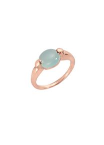 JAMELLI Damen Fingerring "925 Silber rosé vergoldet Paraiba Chalcedon", 060 (19,1), 2,75 ct, Silber 925 (Sterlingsilber), rosa, Silber 925