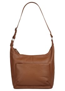 Bruno Banani Damen Shopper, braun, Leder, unifarben, leicht glänzend, Taschen, echt Leder