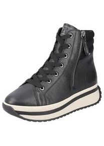 Schnürboots Rieker EVOLUTION Gr. 41, schwarz Damen Schuhe Plateaustiefelette, High Top Sneaker mit zwei Reißverschlüsse