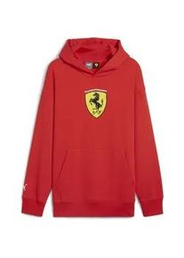 Hoodie Puma "Scuderia Ferrari Race Big Shield Herren" Gr. M, rot (rosso corsa rot) Herren Sweatshirts