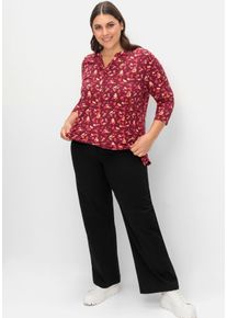 Große Größen Weite High-Waist-Hose im Curvy-Schnitt ANNE Gr. 54 schwarz von sheego für Damen