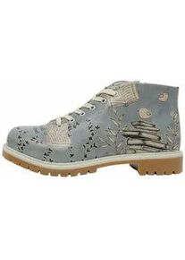 Stiefel DOGO "Damen Shortcut Boots Birds Have Wings Vegan Damen /" Gr. 38, Normalschaft, blau Damen Schuhe Vegan