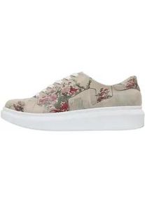 Plateausneaker DOGO "Damen Myra Paperflower Vegan Damen Sneaker / female" Gr. 36, Normalschaft, bunt (natur) Damen Schuhe Schnürschuh Skaterschuh Sneaker low Vegan