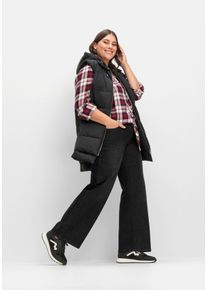 Große Größen Weite High-Waist-Jeans im Curvy-Schnitt ANNE Gr. 54 schwarz von sheego für Damen