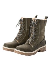 Große Größen Schnürboots mit seitlichem Reißverschluss Gr. 39 grün von sheego für Damen