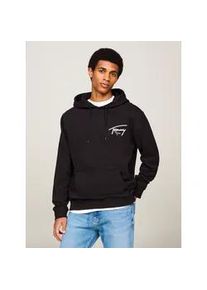 Kapuzensweatshirt Tommy Jeans "TJM REG ENTRY GRAPHIC HOODIE EXT" Gr. M, schwarz Herren Sweatshirts mit Logoschriftzug