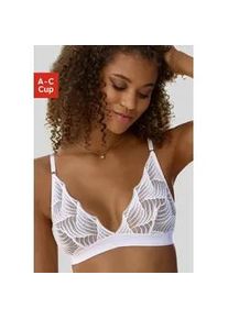 Bralette Lascana "Marla" Gr. 70, Cup C, weiß Damen BHs ohne Bügel aus einzigartiger Spitze, Dessous