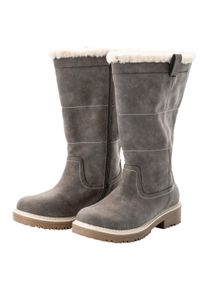 Große Größen Weitschaftstiefel in Veloursleder-Optik Gr. 37 braun von sheego für Damen
