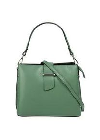 Henkeltasche CLUTY Gr. B/H/T: 25cm x 21cm x 12cm onesize, grün Damen Taschen echt Leder, Made in Italy