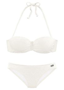 Buffalo Set: Bügel-Bandeau-Bikini 'Romance' beige Gr. 44 Cup E. Mit Bügel Und Mit Seitlichen Stäbchen