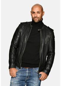 Mustang Herren Lederjacke "31020136", schwarz, Gr. M, Obermaterial: 100% Leder, Lamm / Innenfutter: 90% Baumwolle, 10% Polyester / Ärmelfutter: 100%