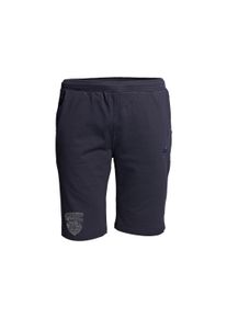 Herren Shorts "CAMPING", blau, casual, Gr. 4XL, Ahorn Sportswear, bedruckt, 100% Baumwolle, Hosen, mit sportlichem Print am Bein