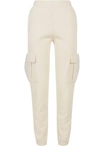 Urban Classics Damen Jogginghose "Urban Classics Damen Ladies High Waist Cargo Sweat Pants", beige, Gr. XL, unifarben, 65% Baumwolle, 35% Polyester,