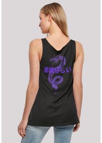 F4NT4STIC Damen T-Shirt "Drache Japan", schwarz, casual, Gr. XL, Obermaterial: 100% Baumwolle, Shirts, Print