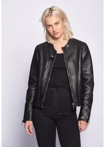 Maze Damen Lederjacke "4201911", schwarz, Gr. XL, Obermaterial: 100% Lammleder / Futter: 100% Polyester / Ärmelfutter: 100% Polyester, Jacken