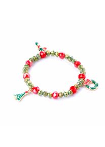 Adelia´s ADELIA ́S Damen Armband "Weihnachtsschmuck Tannenbaum mit Strass Kristallen", 21, bunt, Armbänder, Weihnachtsschmuck