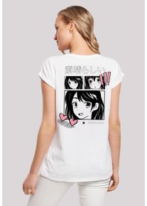 F4NT4STIC Damen T-Shirt "Manga Anime Japan Grafik", weiß, casual, Gr. XXL, Obermaterial: 100% Baumwolle, Shirts, Print