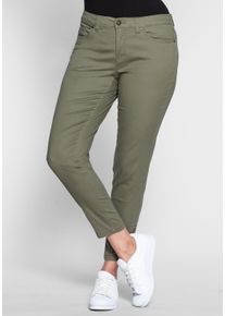 Große Größen Schmale Stretch-Hose Gr. 92 grün von sheego für Damen