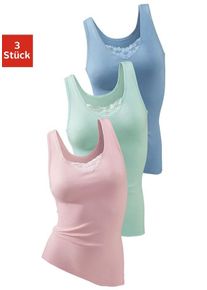 Petite Fleur Große Größen Unterhemd Gr. 42 pastell für Damen