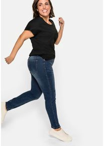 Große Größen Skinny Stretch-Jeans mit Bodyforming-Effekt Gr. 88 blau von sheego für Damen