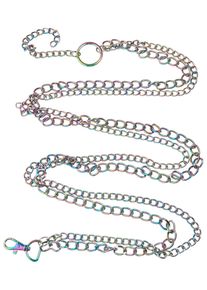 Urban Classics Damen Hüftgürtel "Urban Classics Unisex Holographic Chain Belt", bunt, Gr. S, 100% Iron, Gürtel