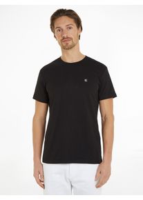 Herren T-Shirt "CK EMBRO BADGE TEE", schwarz, casual, Gr. XXXL, Calvin Klein Jeans, unifarben, Single Jersey, Obermaterial: 100% Baumwolle, Shirts,