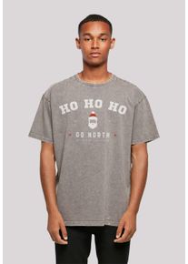 F4NT4STIC Herren T-Shirt "Ho Ho Ho Santa Claus Weihnachten", grau, casual, Gr. XL, Obermaterial: 100% Baumwolle, Shirts, Weihnachten, Geschenk, Logo