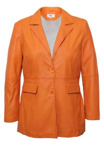 Maze Damen Blouson "42023100", orange, Gr. 46, Obermaterial: 100% Lammleder / Innenfutter: 100% Baumwolle/ Ärmelfutter: 100% Polyester/ Strick: 95%