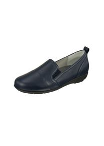 Natural Feet Damen Slipper "Clara", Gr. 41, blau, Leder, elegant, Schuhe, mit weitem Fußbett