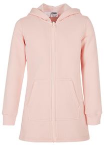 Urban Classics Mädchen Parka "Urban Classics Damen Girls Sweat Parka", pink, casual, Gr. 122, unifarben, 65% Baumwolle, 35% Polyester, Jacken
