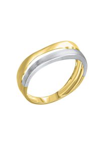 Vivance Damen Fingerring "585/- Gelbgold/Weißgold glanz/matt", 058 (18,5), Gold, bunt, Gold, Fingerringe