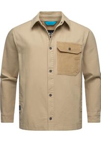 Ragwear Herren Outdoorhemd "Garwend", beige, casual, Gr. XXL, Material: 100% Baumwolle, Hemden, Stylisches Herren Holzfällerhemd mit Brusttasche