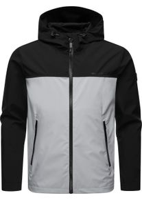 Ragwear Herren Softshelljacke "Shellwie Block", grau, sportlich, Gr. 4XL, Obermaterial: 100% Polyester, Futter: 100% Polyester, Jacken, wasserdichte
