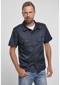 Brandit Herren Langarmhemd "Brandit Herren Short Sleeves US Shirt", blau, Gr. XXL, unifarben, 80% Polyester, 20% Baumwolle, Hemden