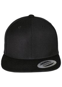 Flexfit Damen Flex Cap "Flexfit Unisex Classic Snapback", schwarz, casual, Gr. 1, unifarben, 80% Polyacryl, 20% Wolle, Caps
