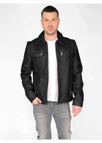 Mustang Herren Lederjacke "31021630", schwarz, Gr. XL, Obermaterial: 100% Lammleder / Innenfutter: 100% Baumwolle / Ärmelfutter: 100% Polyester,